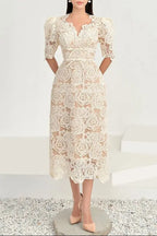 Martha Lace Midi Dress Avalabel