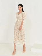 Martha Lace Midi Dress Avalabel