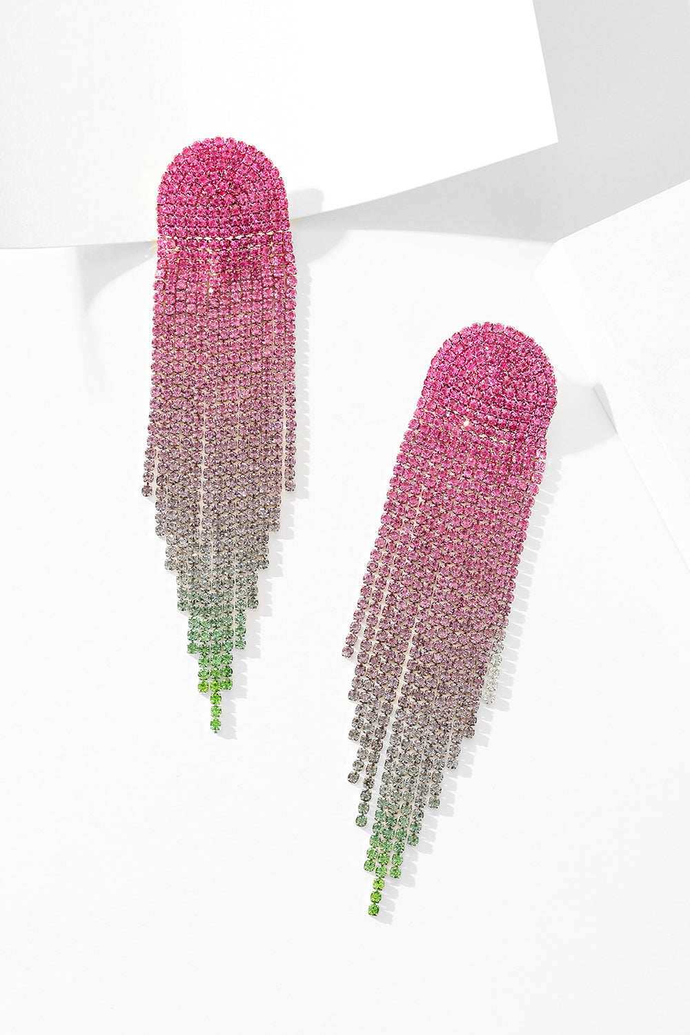Red Heart Trendy Full Diamond Tassel Earrings Avalabel