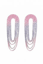 Fashionable Gradient Color Tassel Large Earrings Avalabel
