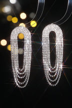 Fashionable Gradient Color Tassel Large Earrings Avalabel
