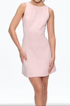 Bernice Pearl Bow Backless Mini Dress in Pink Avalabel
