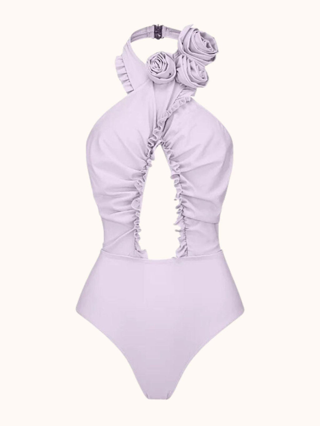 Cally Halterneck Swimwear Two Piece Set In Lilac Avalabel