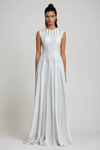 Joyce Ruch Ruffle Sleeveless Maxi Dress Avalabel