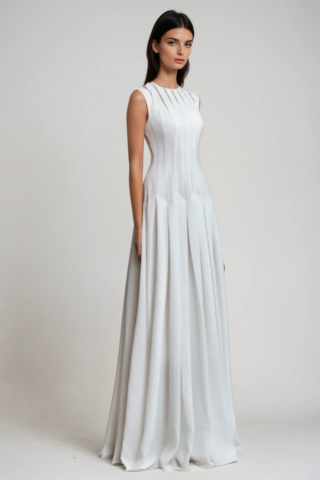 Joyce Ruch Ruffle Sleeveless Maxi Dress Avalabel