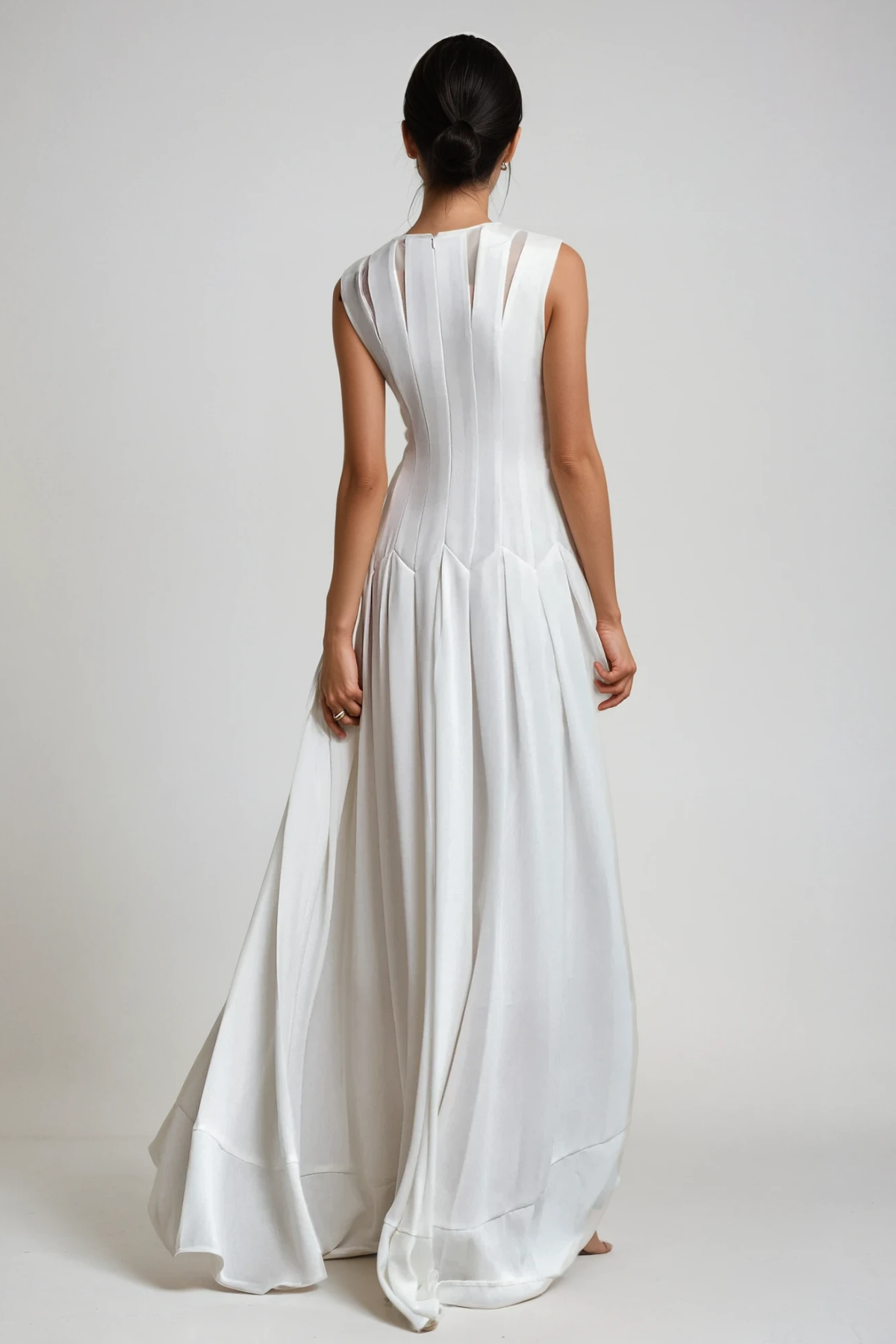 Joyce Ruch Ruffle Sleeveless Maxi Dress Avalabel