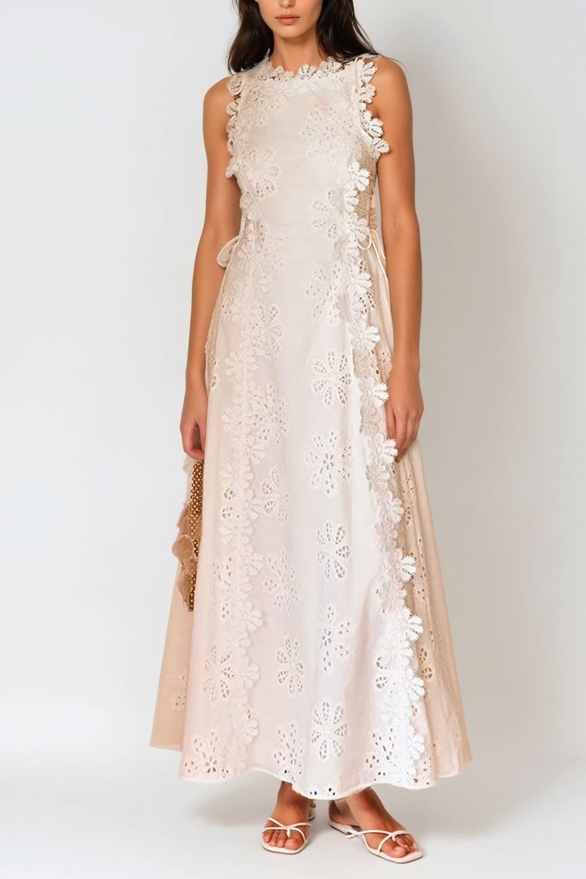 Kimberley Spaghetti Embroidered Maxi Dress Avalabel