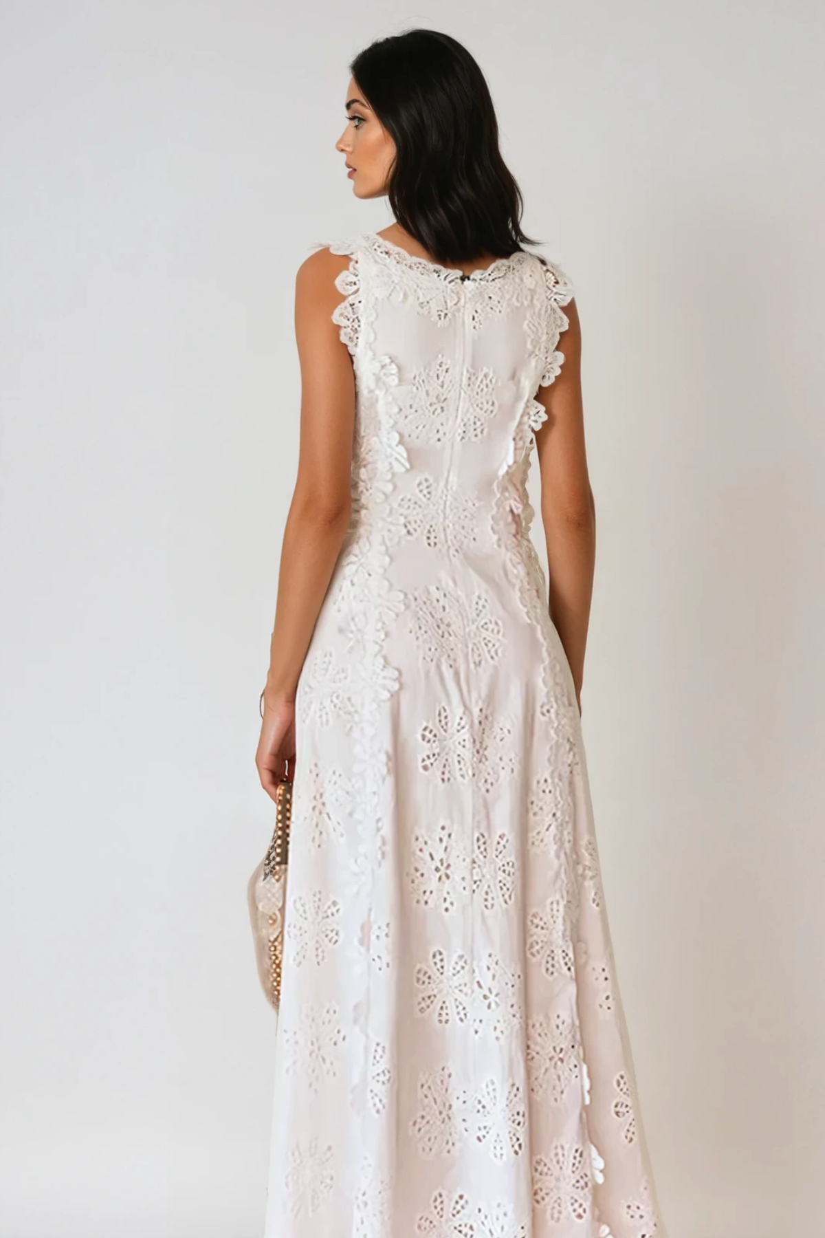 Kimberley Spaghetti Embroidered Maxi Dress Avalabel