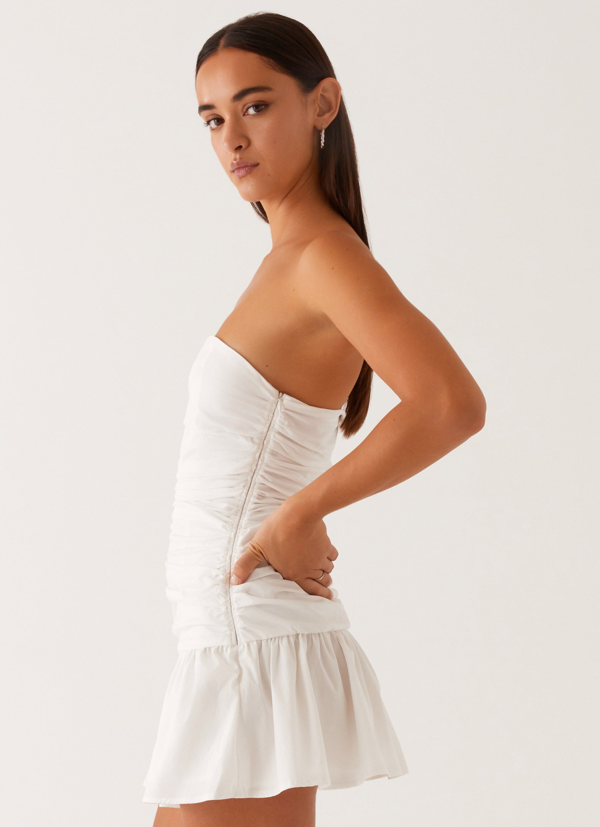 Carmel Mini Dress - White Avalabel