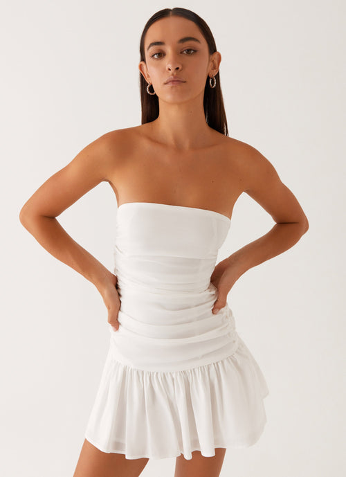 Carmel Mini Dress - White Avalabel