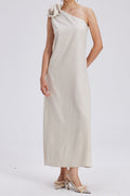 Charlotta Flower One Shoulder Maxi Dress Avalabel