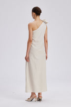 Charlotta Flower One Shoulder Maxi Dress Avalabel