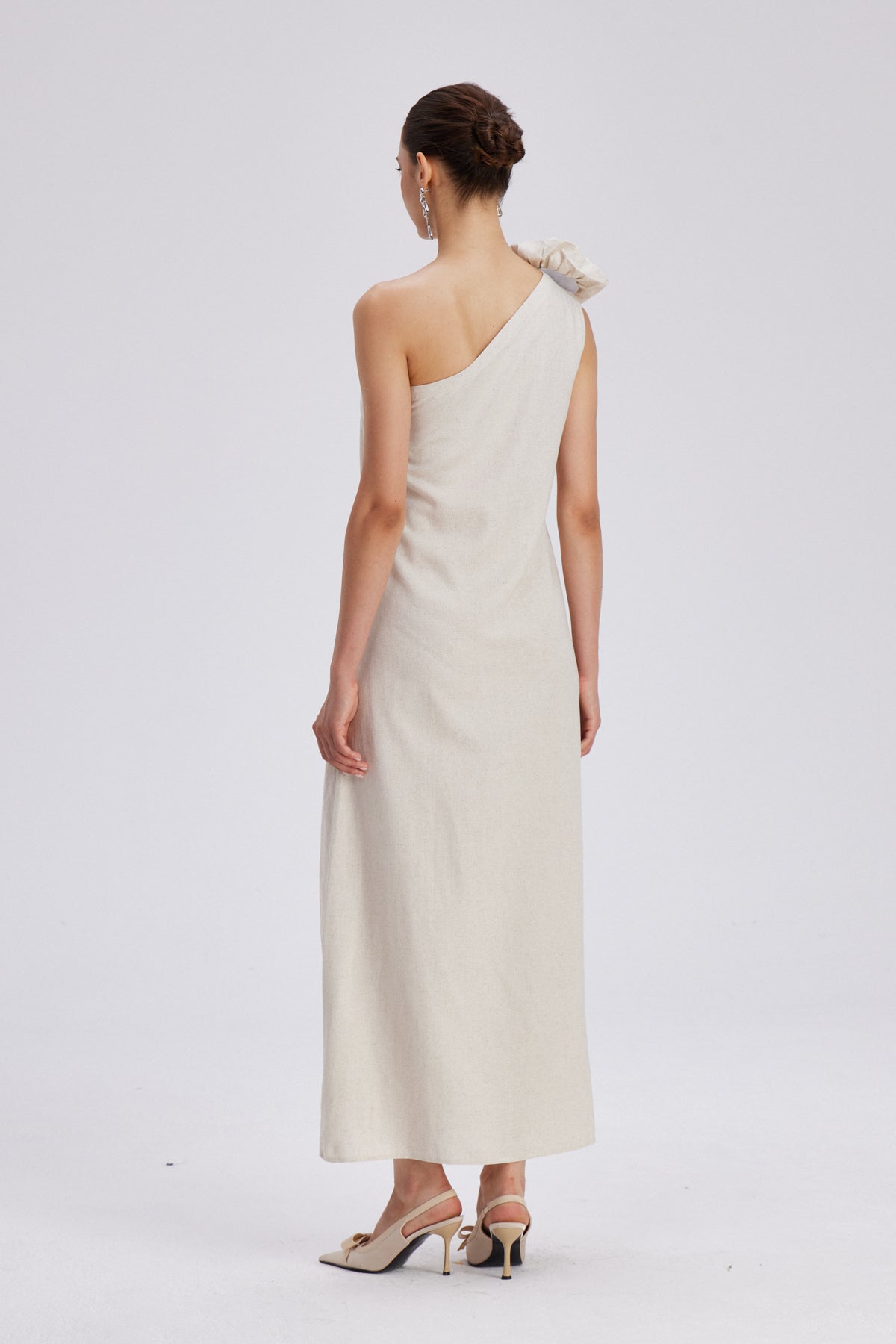 Charlotta Flower One Shoulder Maxi Dress Avalabel