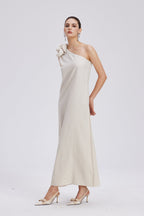 Charlotta Flower One Shoulder Maxi Dress Avalabel