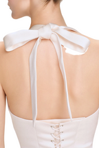 Charnelle Halter Silky Mini Dress - White Avalabel