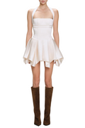 Charnelle Halter Silky Mini Dress - White Avalabel