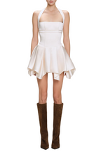 Charnelle Halter Silky Mini Dress - White Avalabel