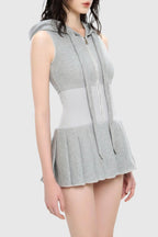 Cliffa Sleeveless Knit Mini Dress - Grey Avalabel