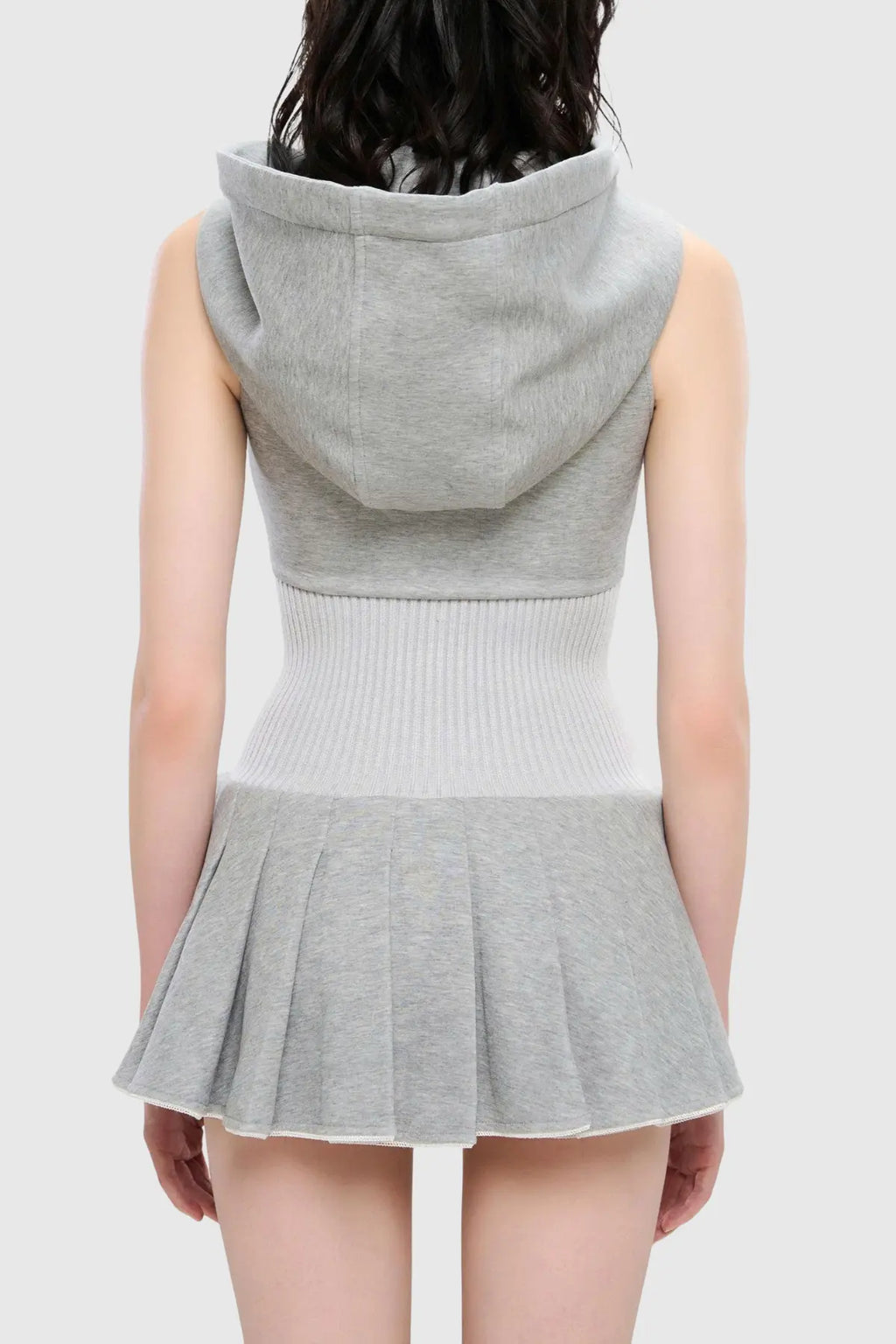 Cliffa Sleeveless Knit Mini Dress - Grey Avalabel