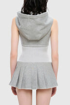 Cliffa Sleeveless Knit Mini Dress - Grey Avalabel