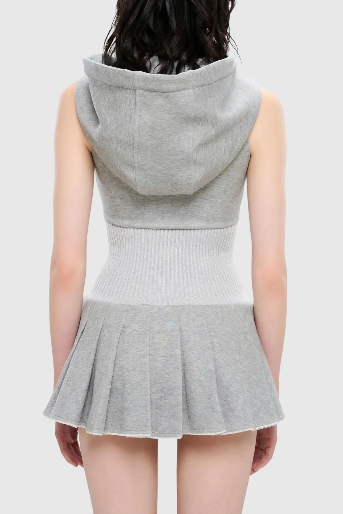 Cliffa Sleeveless Knit Mini Dress - Grey Avalabel