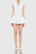 Cliffa Sleeveless Knit Mini Dress - White Avalabel