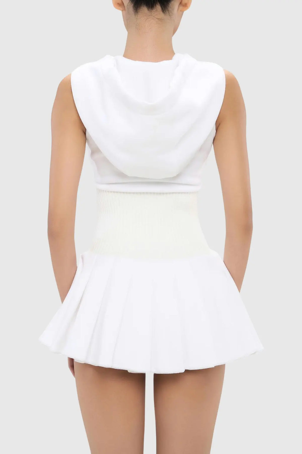 Cliffa Sleeveless Knit Mini Dress - White Avalabel