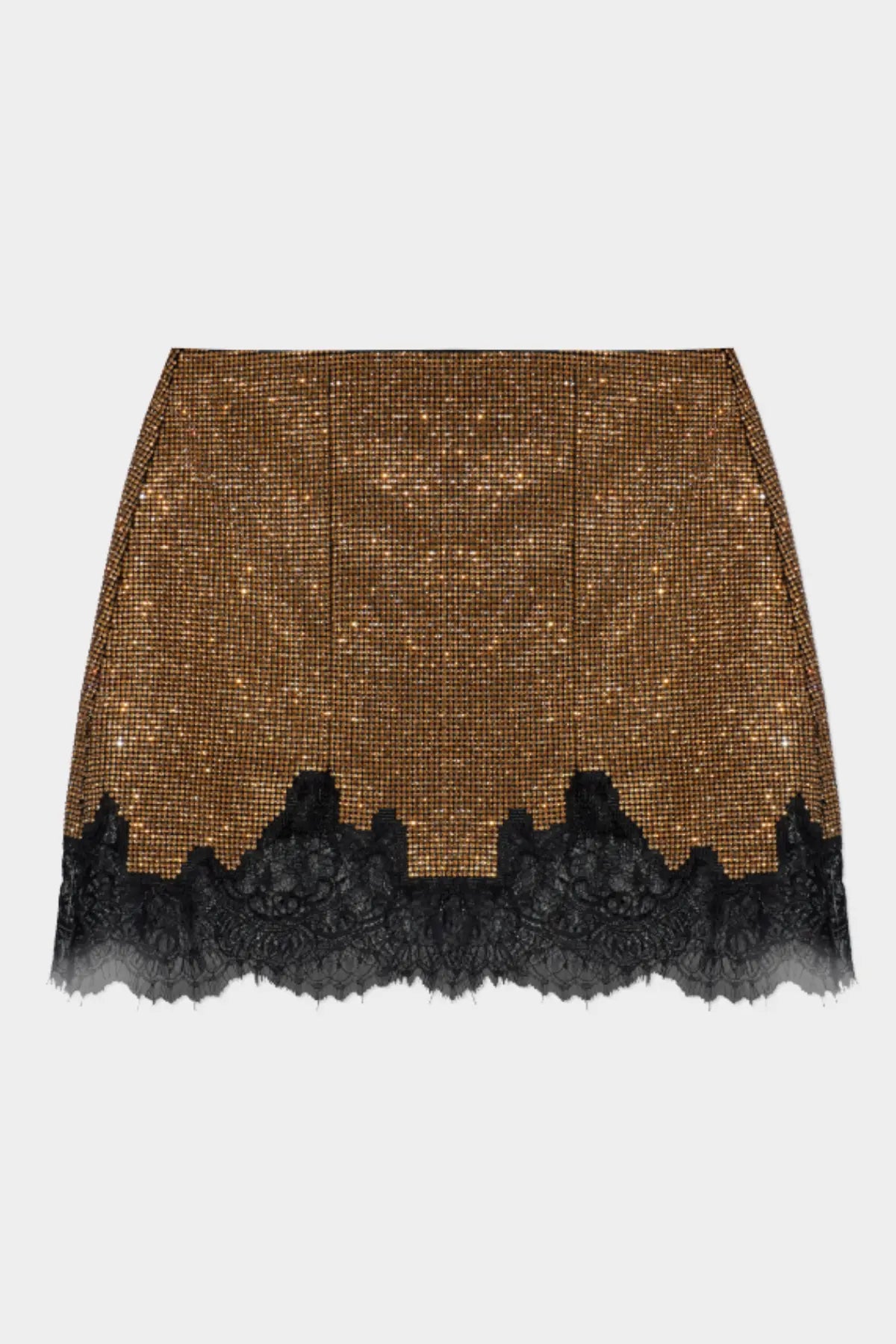 Cosms Crystal Embellished Lace Mini Skirt Avalabel