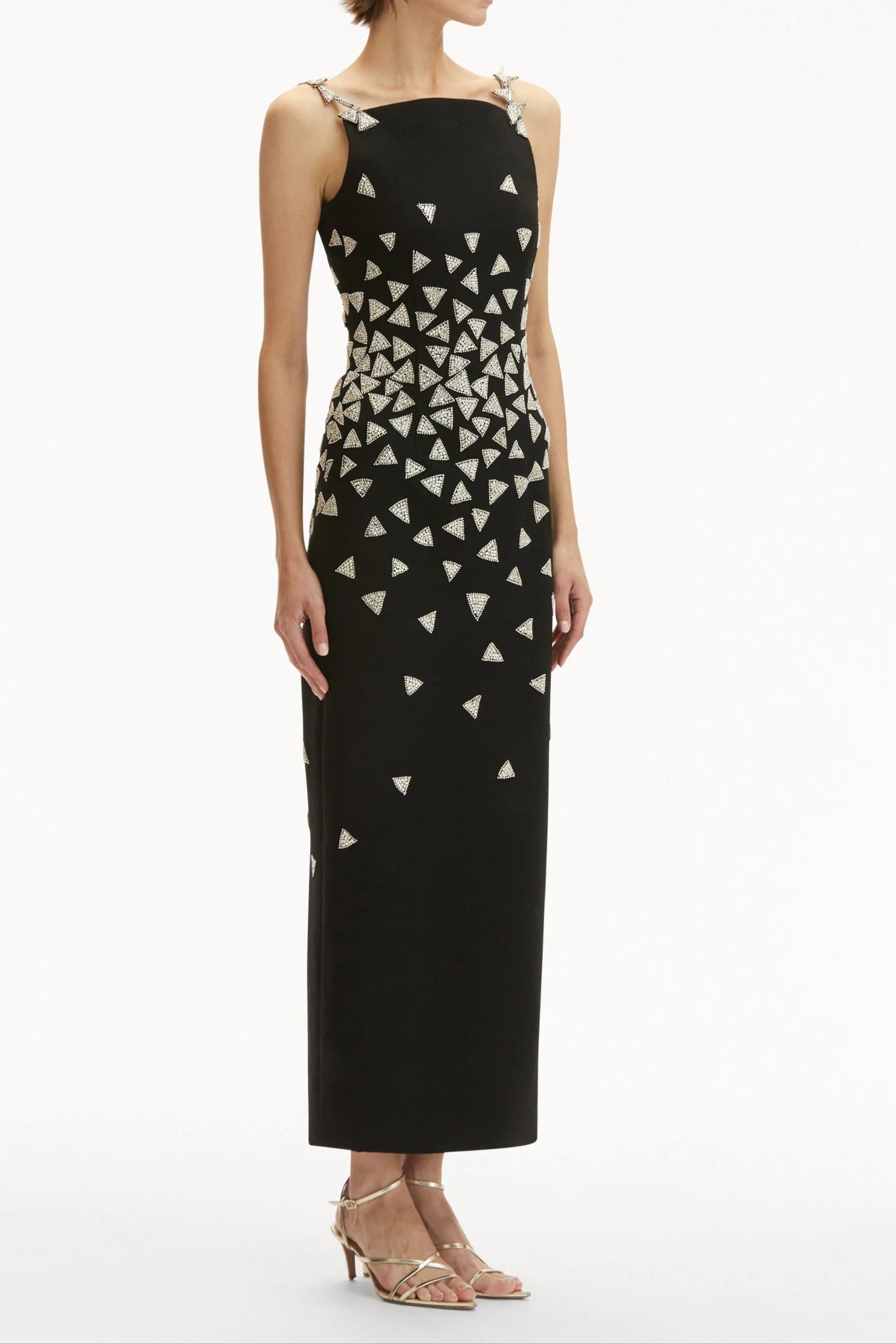 Crystal Triangle Maxi Bandage Dress Avalabel