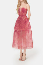 Red Beaded Lace Dress Avalabel