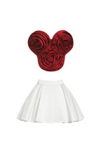 Neela 3d Flower Strapless Waist Mini Dress Avalabel