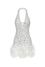 Tove Sleeveless V-neck Diamond Flowers Mini Dress Avalabel