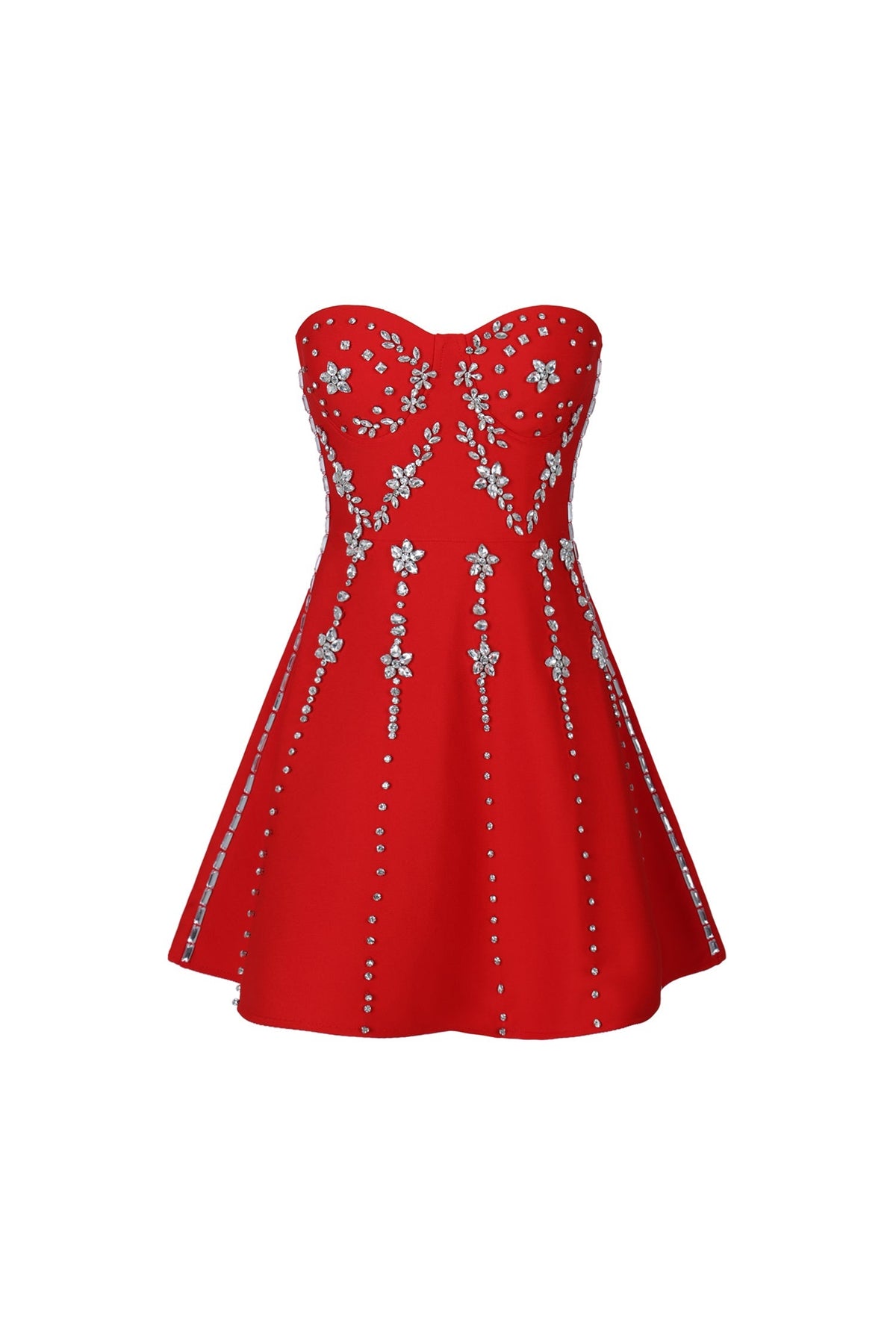 julie Strapless Diamond Bandage Mini Dress Avalabel