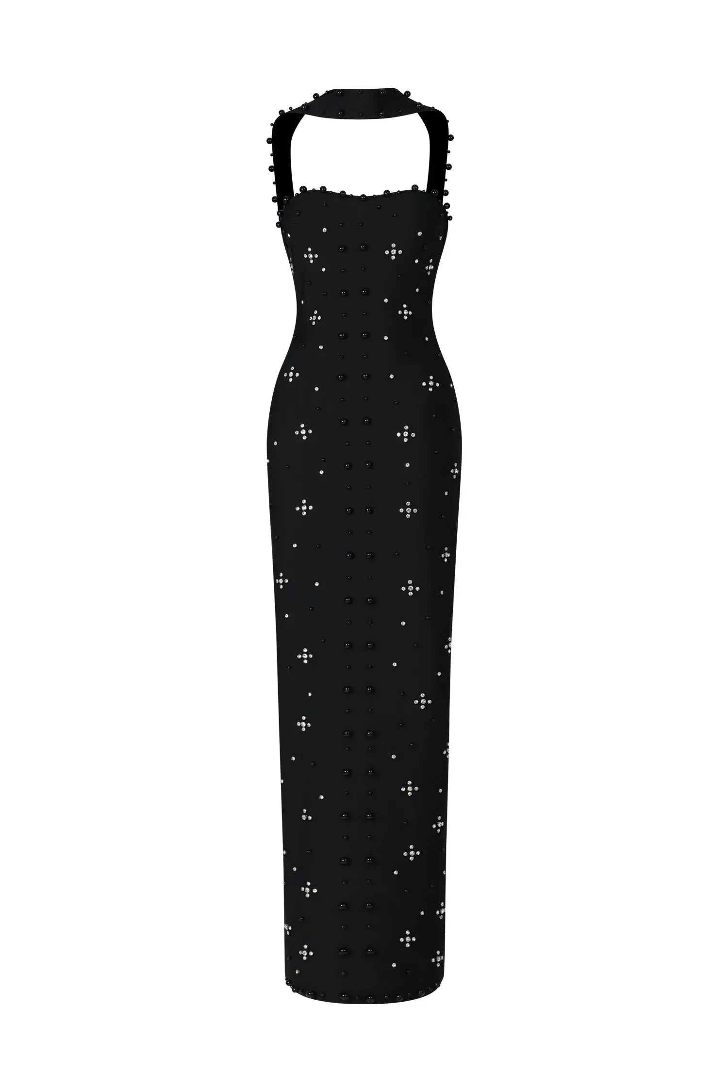 Nesya Sleeveless Pearl Bandage Maxi Dress Avalabel