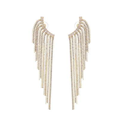Georgie Crystal-Embellished Tassel Earrings Avalabel