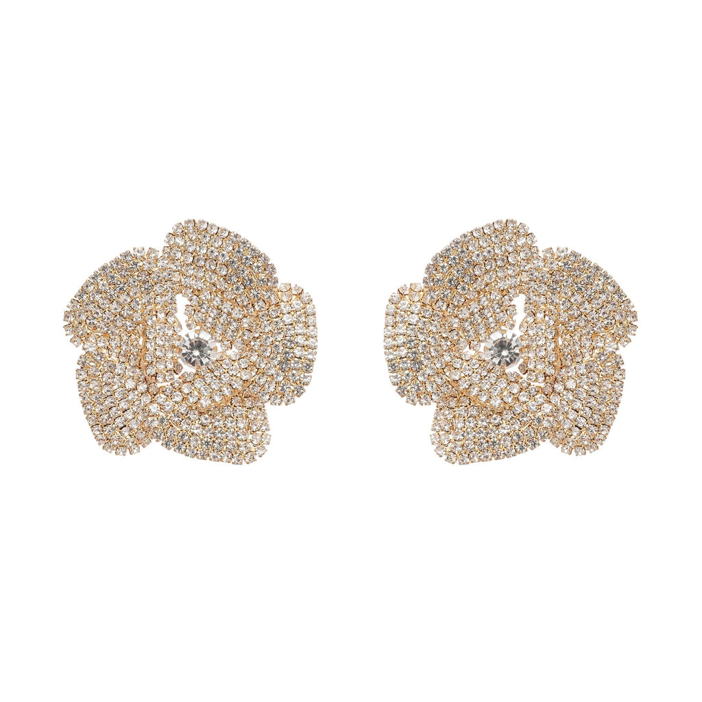 Saira Crystal-Embellished Floral Earrings Avalabel