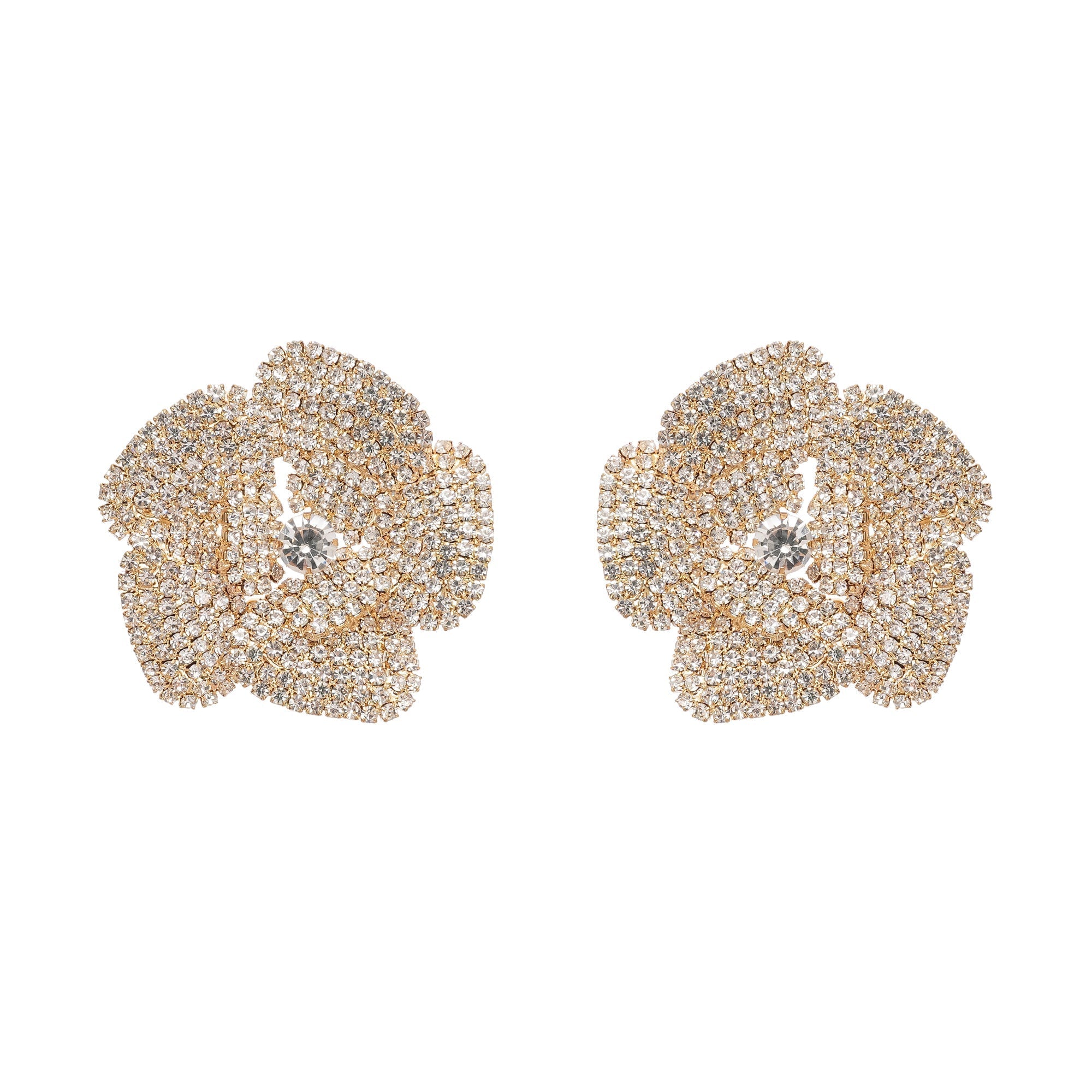 Saira Crystal-Embellished Floral Earrings Avalabel