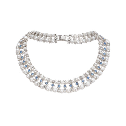 Alana Crystal-Embellished Faux-Pearl Necklace Avalabel