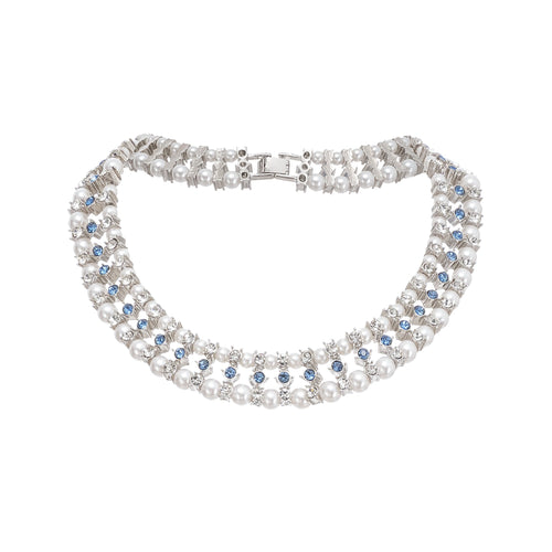 Alana Crystal-Embellished Faux-Pearl Necklace Avalabel