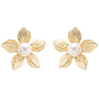 Jeanne Floral Faux-Pearl Stud Earrings Avalabel