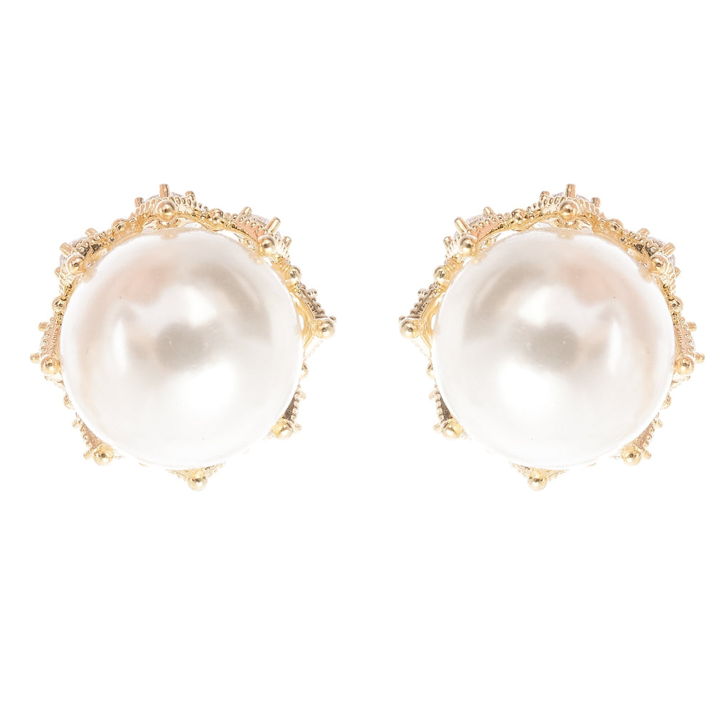 Salome Faux-Pearl Stud Earrings Avalabel