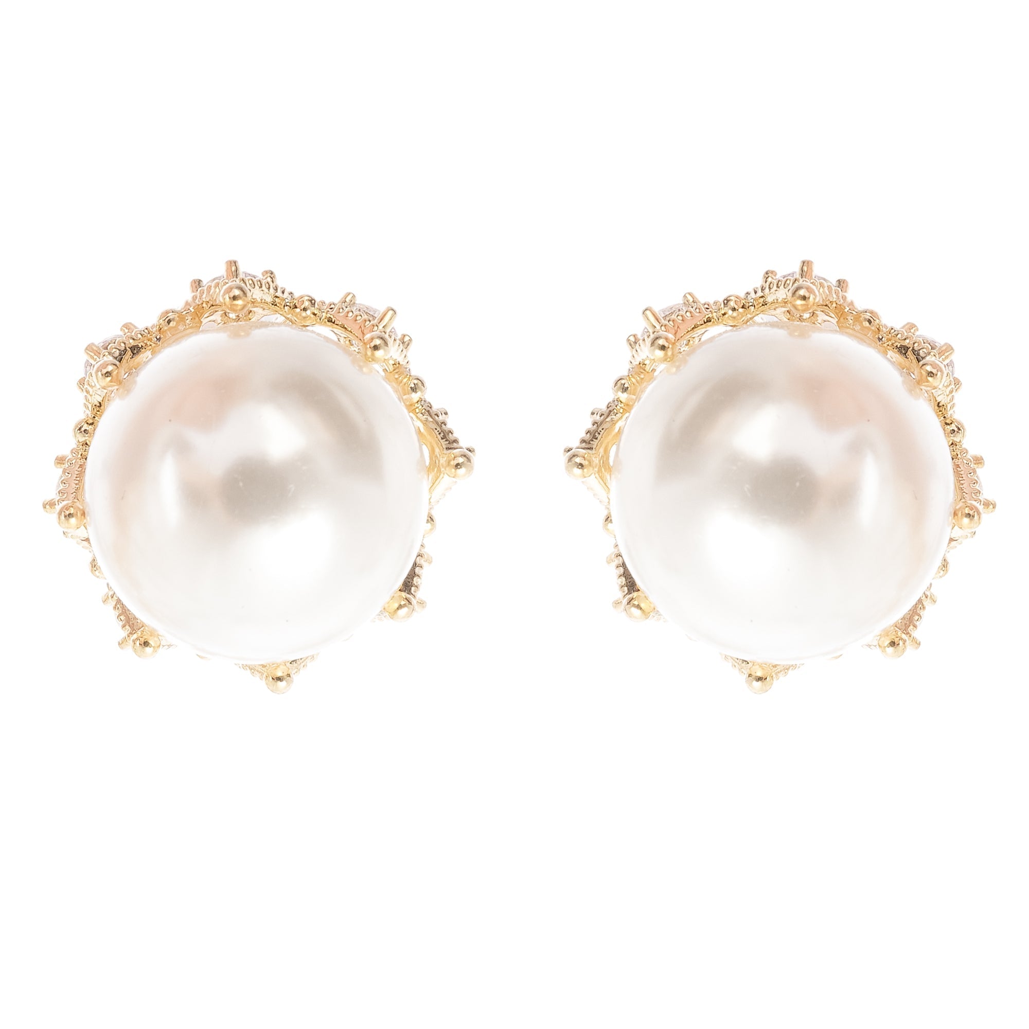 Salome Faux-Pearl Stud Earrings Avalabel