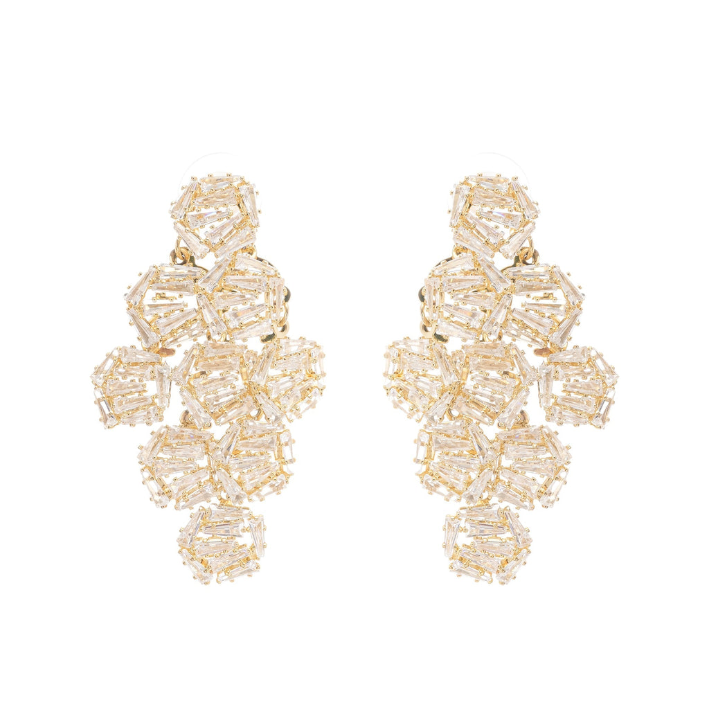 Ariane Geometric Crystal Earrings Avalabel