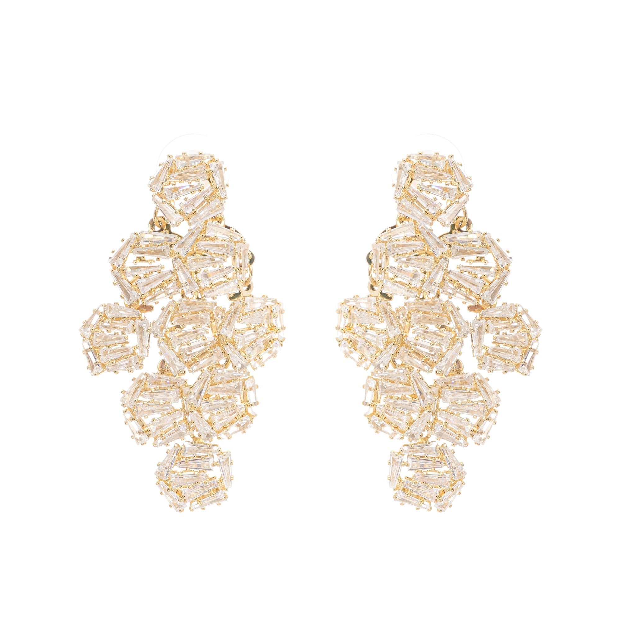 Ariane Geometric Crystal Earrings Avalabel