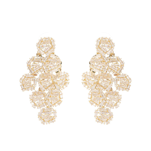 Ariane Geometric Crystal Earrings Avalabel