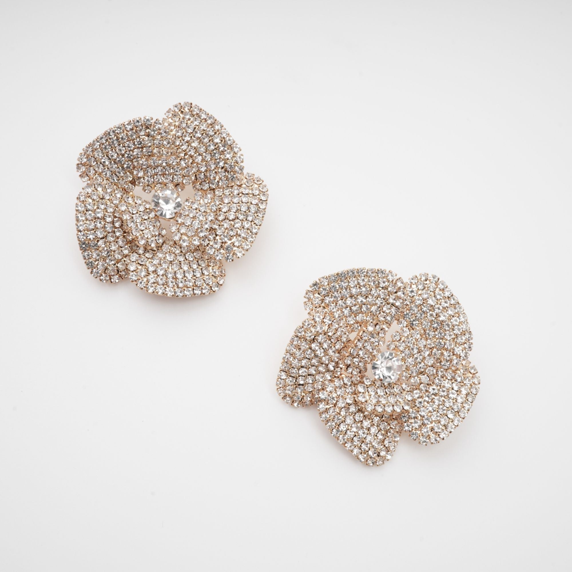 Saira Crystal-Embellished Floral Earrings Avalabel