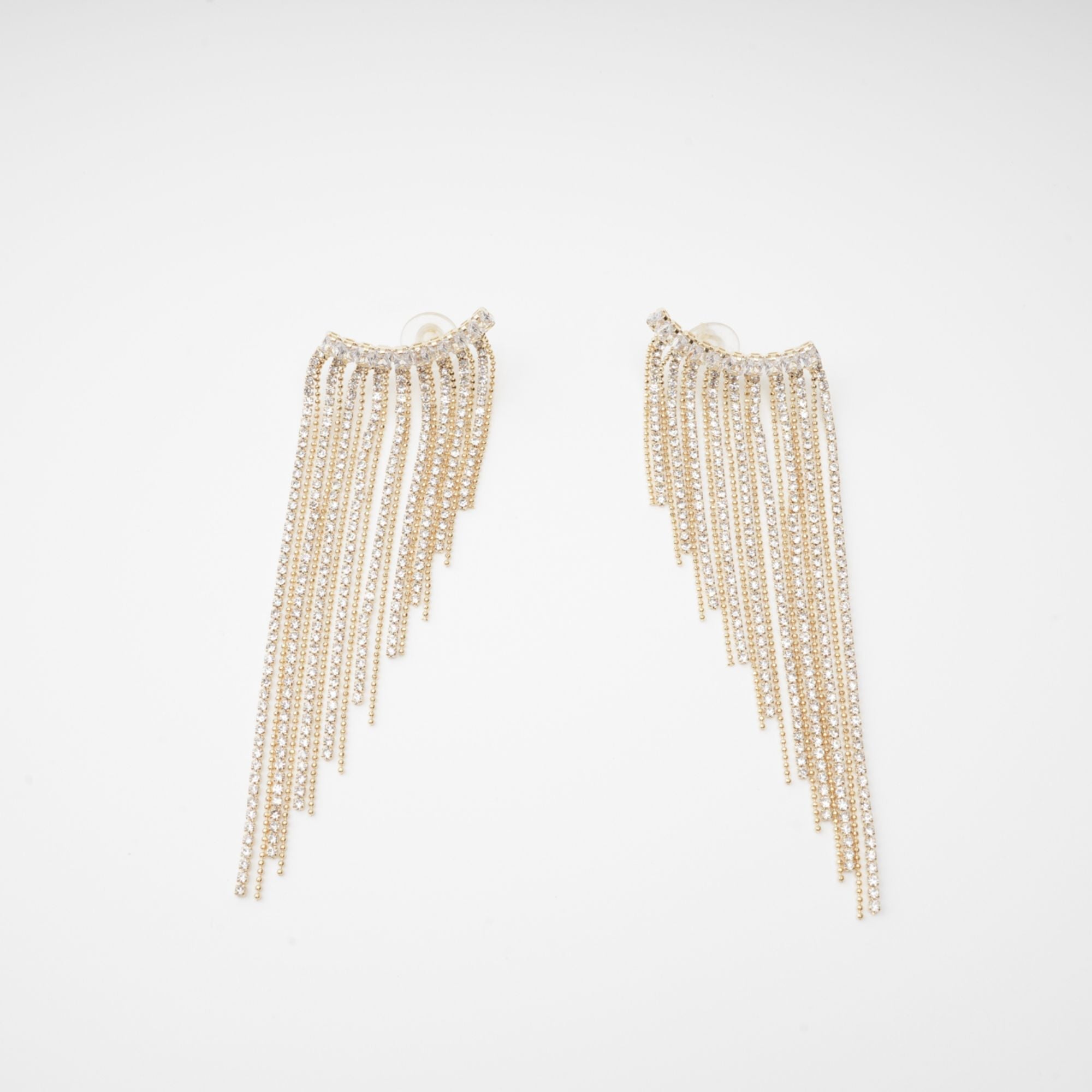 Georgie Crystal-Embellished Tassel Earrings Avalabel