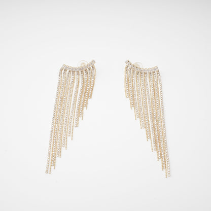 Georgie Crystal-Embellished Tassel Earrings Avalabel