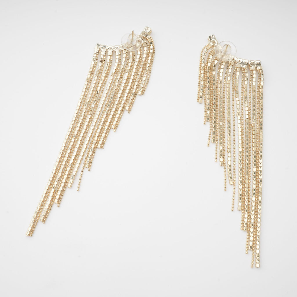 Georgie Crystal-Embellished Tassel Earrings Avalabel