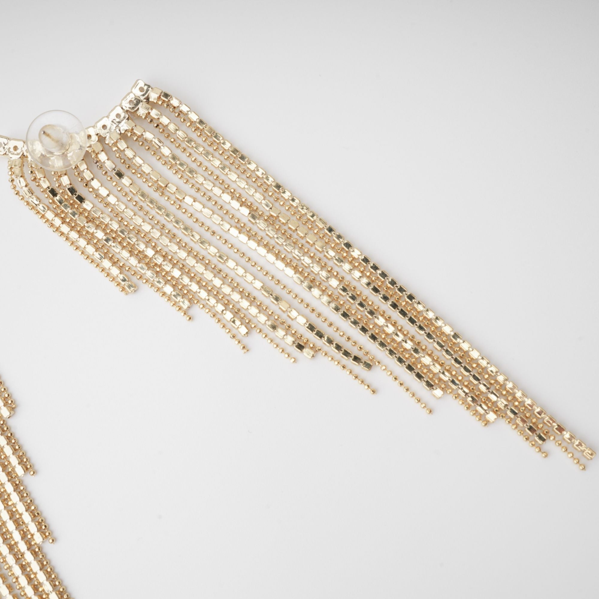 Georgie Crystal-Embellished Tassel Earrings Avalabel